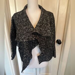 EILEEN FISHER Cardigan‎ Organic Cotton Baby Alpaca Open Front Sweater Medium